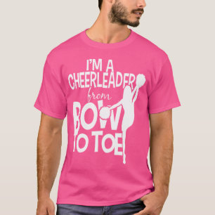Cheerleader From Bow To Toe Cheerleading Silhouett T-Shirt