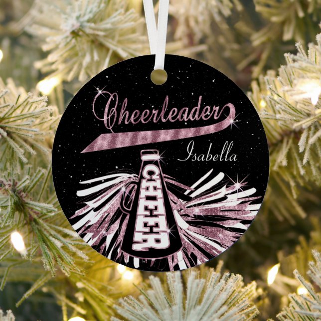 Cheerleader 📣 💖 Glam- Black and Pink 2 Metal Tree Decoration (Insitu)