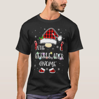 Cheerleader Gnome Buffalo Plaid Family Christmas P T-Shirt