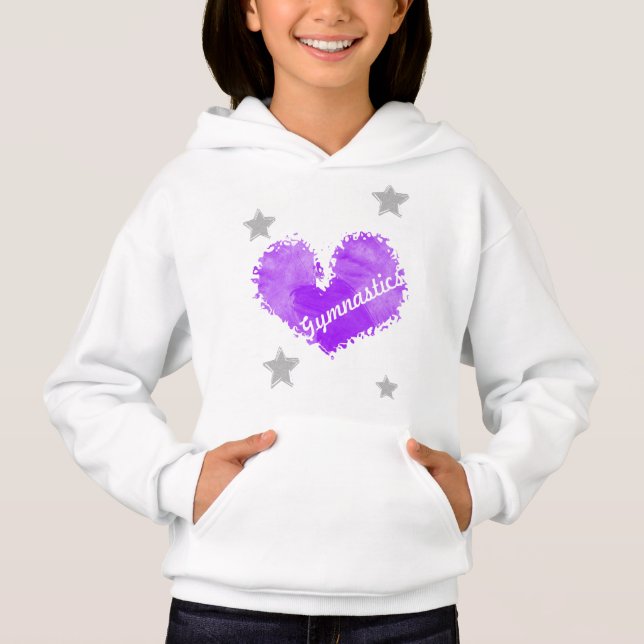 Cheerleader Gymnastics tumbling girls hoodie (Front)