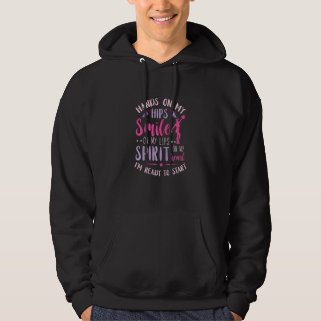 Cheerleader Hands On My Hips Cheerleading Stunts P Hoodie (Front)