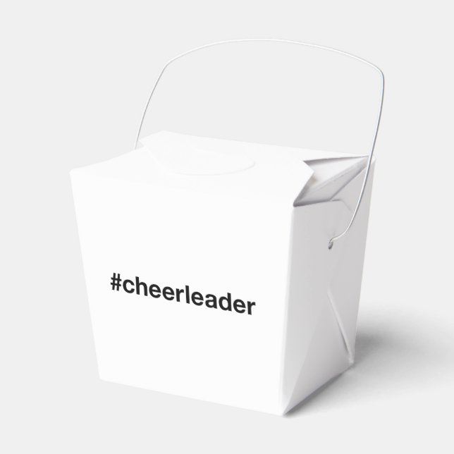 CHEERLEADER Hashtag Favour Box (Front Side)