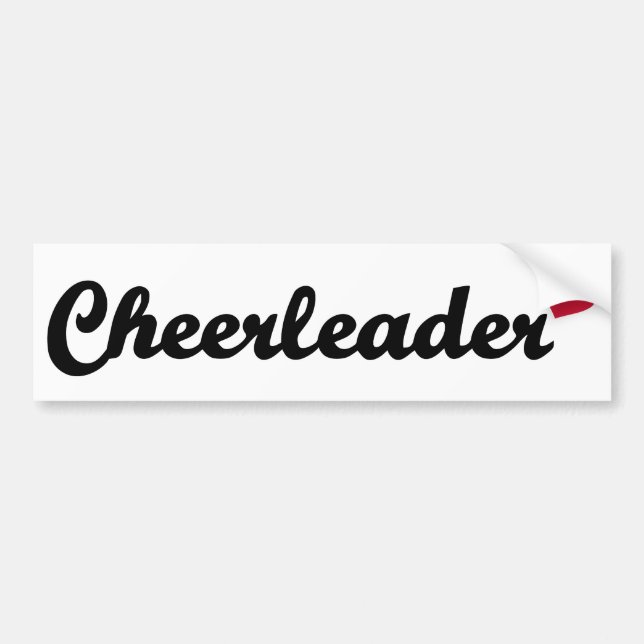 Cheerleader heart bumper sticker (Front)