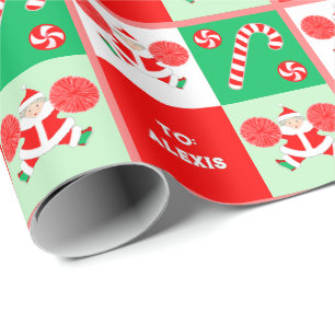 Cheerleader Holiday Gift Wrapping Pap Paper