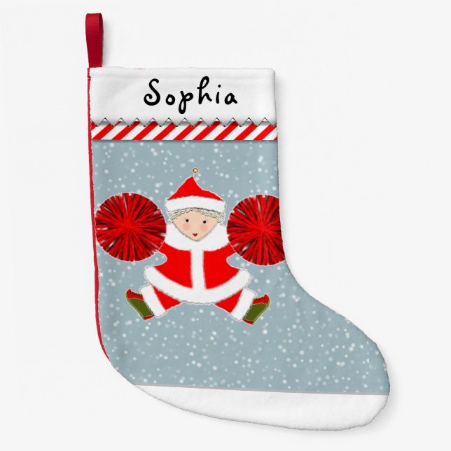 Cheerleader Holiday Gifts Small Christmas Stocking (Front)