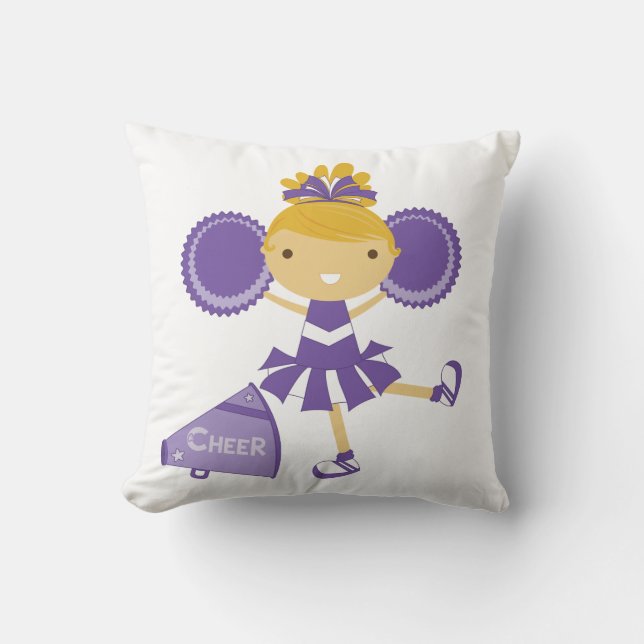 Cheerleader in Purple Cushion (Front)
