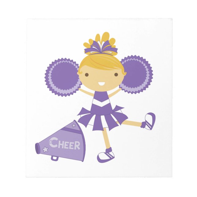 Cheerleader in Purple Notepad (Front)