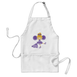Cheerleader in Purple Standard Apron