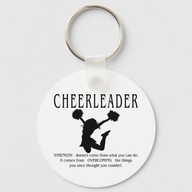 Cheerleader inspirational Quote Key Ring (Front)