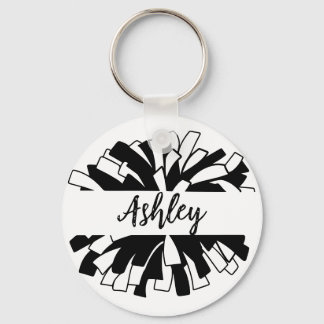 Cheerleader Keychain, Pom-Pom Key Ring