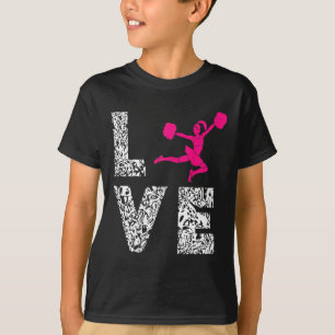 Cheerleader Love Cardio Pom Poms Girl Cheerleading T-Shirt