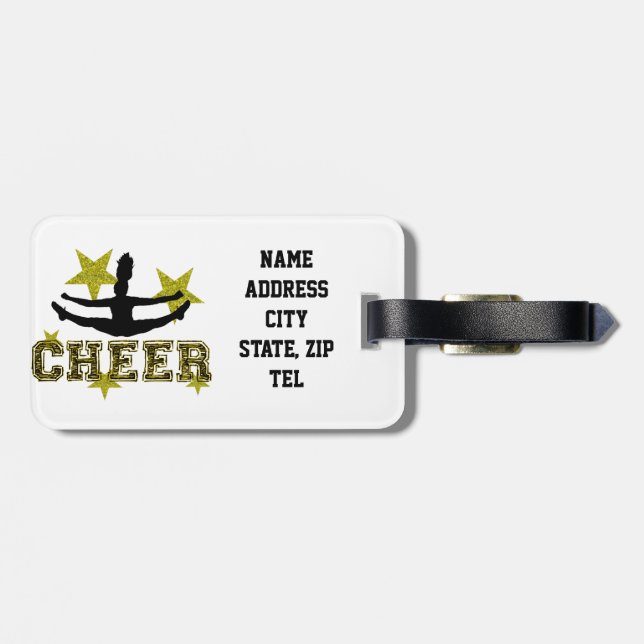 Cheerleader Luggage Tag (Back Horizontal)