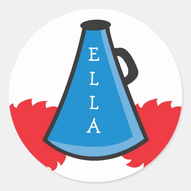 Cheerleader Megaphone Stickers (Front)