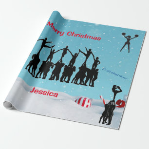Cheerleader "Merry Christmas" Wrapping Paper