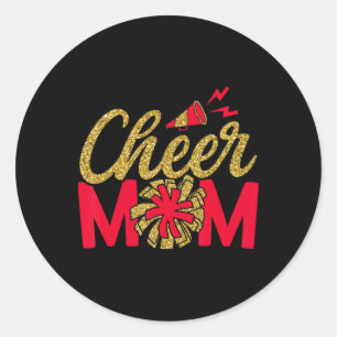 Cheerleader Mum Cheerleading Cheer Mum Classic Round Sticker