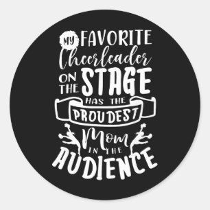 Cheerleader Mum Cheerleading Cheering Squad Cheer Classic Round Sticker