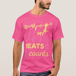 Cheerleader My Heart Beats In 8 Counts Cheerleadin T-Shirt