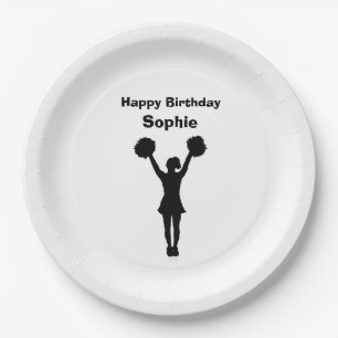 "Cheerleader" Paper Plates