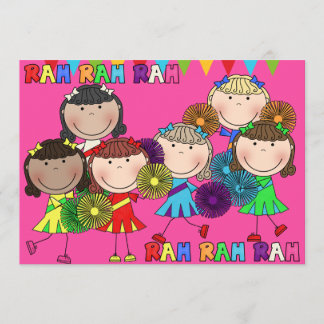 Cheerleader Party Birthday Invitation