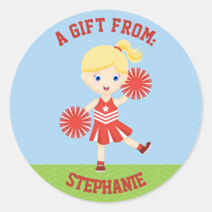 Cheerleader Party Classic Round Sticker