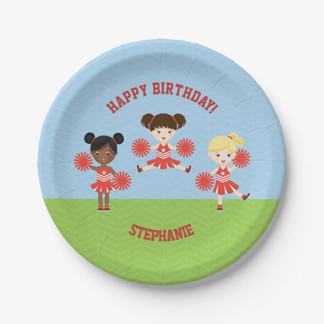 Cheerleader Party Paper Plate (Front)