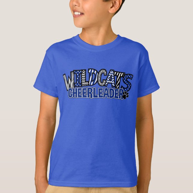 CHEERLEADER Paw Kids SS Royal Tee (Front)