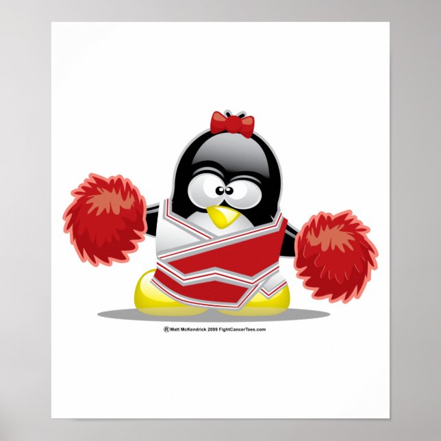 Cheerleader Penguin Poster (Front)