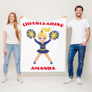 Cheerleader Personalised Fleece Blanket