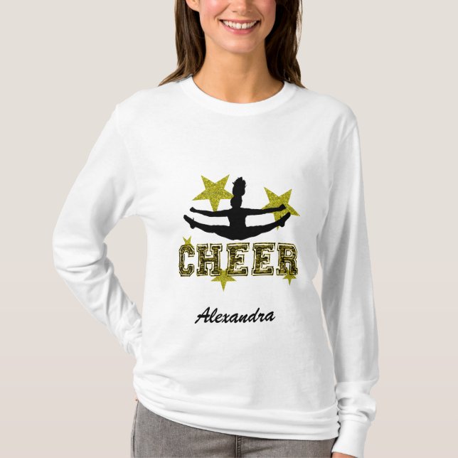 Cheerleader Personalised Long Sleeve T-Shirt (Front)