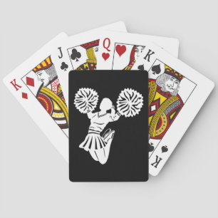 Cheerleader playing cards
