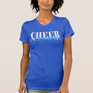 Cheerleader Practice Shirt in white and blue