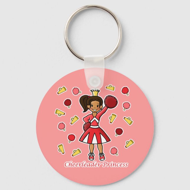 Cheerleader Princess Key Ring (Front)