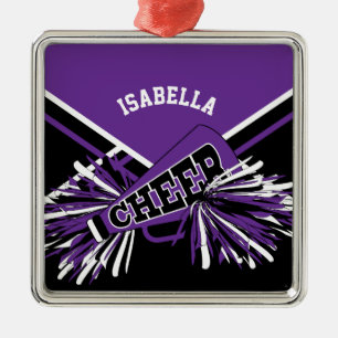 Cheerleader 📣💖 - Purple, Black and White Metal Tree Decoration
