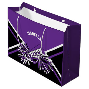 Cheerleader 📣 - Purple, White and Black - Large Gift Bag