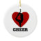 Cheerleader round ornament