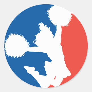 Cheerleader Silhouette Classic Round Sticker