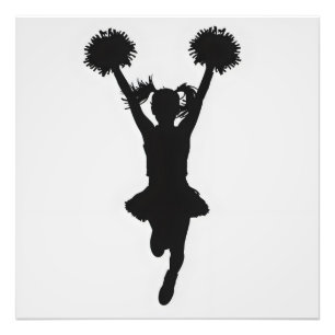 Cheerleader Silhouette Girl Photo Print