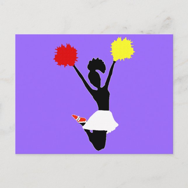 Cheerleader Silhouette Postcard (Front)