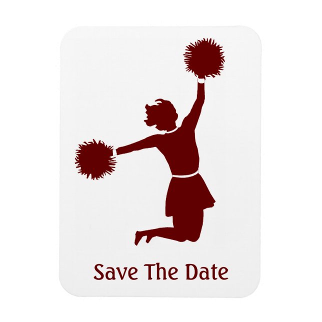 Cheerleader Silhouette Save The Date Magnet (Vertical)