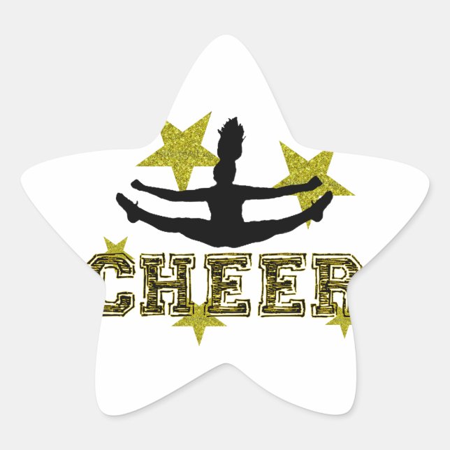 Cheerleader Star Sticker (Front)