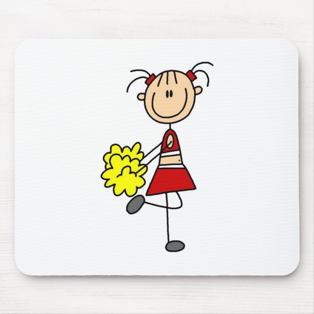 Cheerleader Stick Figure Mousepad (Front)