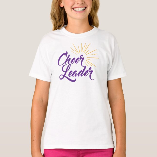 Cheerleader T-Shirt - Purple & Gold (Front)