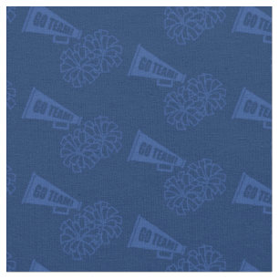 Cheerleader Team School Colors Blue & Navy Fabric