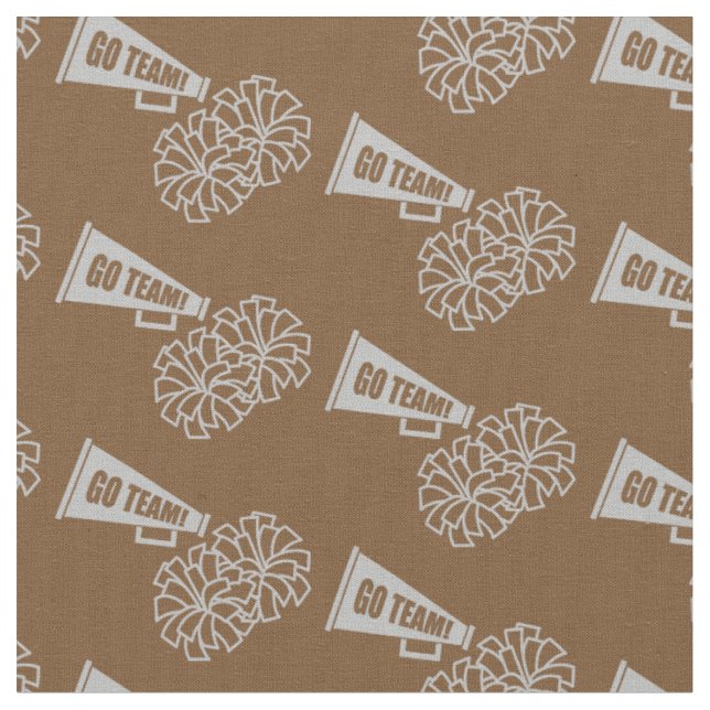 Cheerleader Team School Colours Grey Silver & Brow Fabric (Close Up)