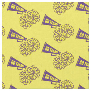 Cheerleader Team School Colours Purple & Yellow Fabric