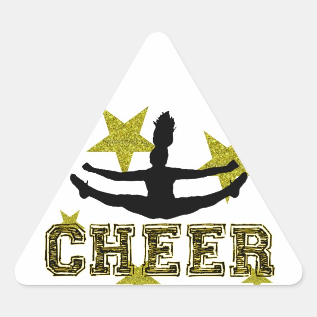 Cheerleader Triangle Sticker (Front)