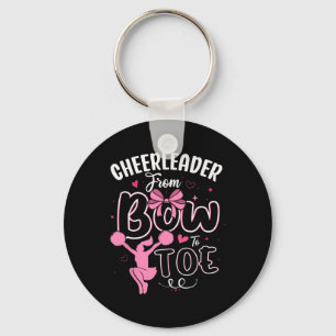 Cheerleader Tumbling Routine Shirt Funny Cheerlead Key Ring
