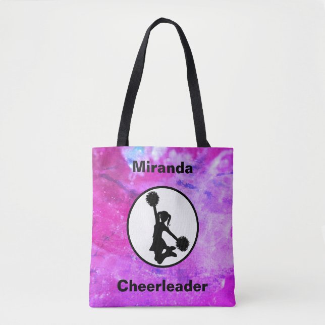 Cheerleader Watercolor Tote Bag (Front)
