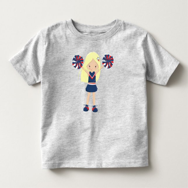 Cheerleaders, Cheerleading, Cute Girl, Blonde Hair Toddler T-Shirt (Front)