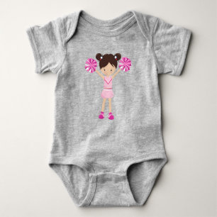 Cheerleaders, Cheerleading, Cute Girl, Brown Hair Baby Bodysuit